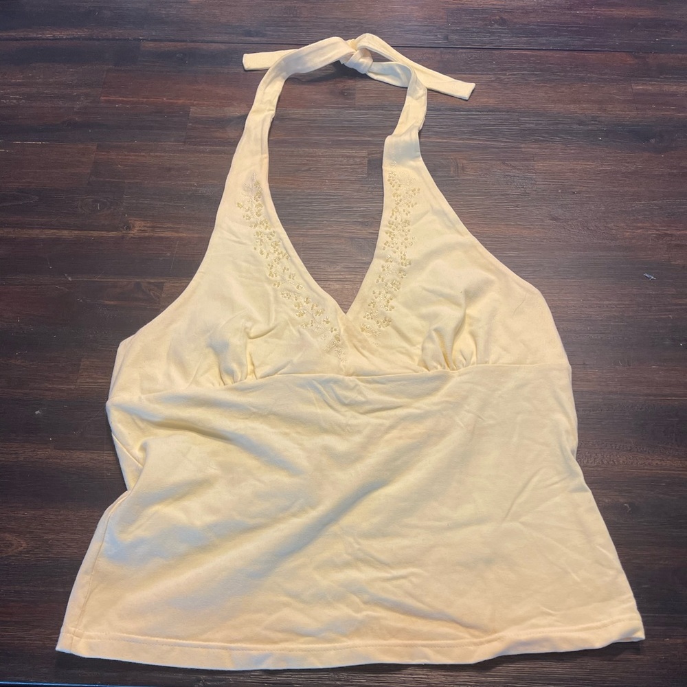 Fashion Bug Yellow halter top